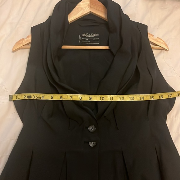 All Saints Shantara Peplum Waistcoat Blck Size UK12 - Picture 3 of 9